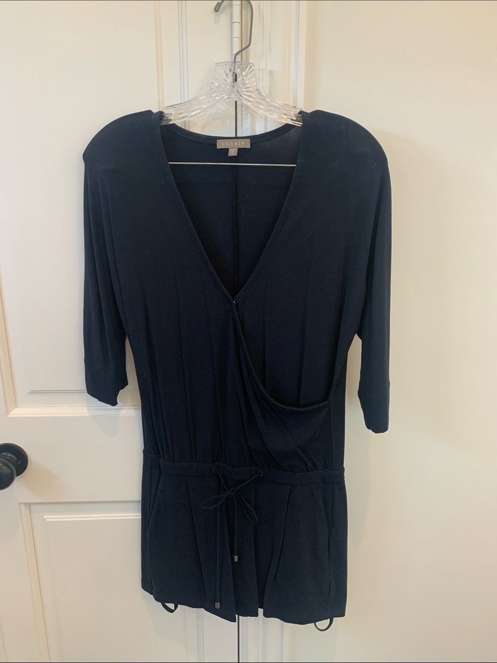 Lilla P Navy V-Neck Wrap Romper